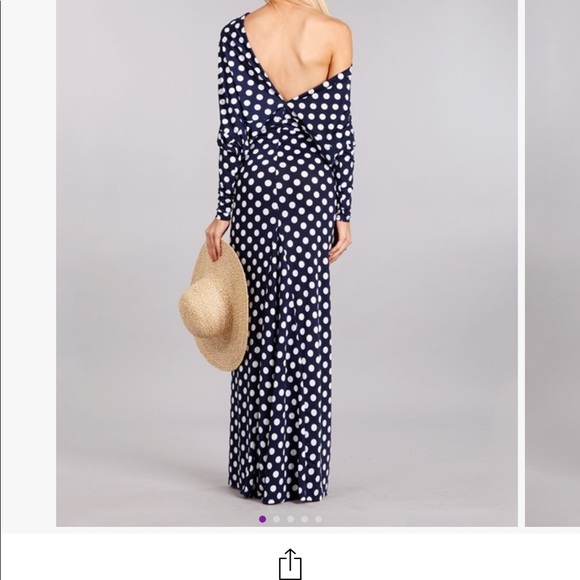 Polka Dot Off the Shoulder Dress - final markdown - Picture 2 of 6